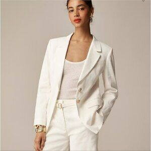 J. Crew Madelen Linen Blend Blazer Cream Size 6‎